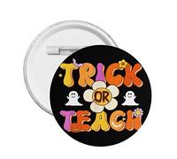 Spille per bottoni retrò per trucchi o insegnamenti di Halloween Divertenti per insegnanti di Halloween Distintivo rotondo Decorazione di Halloween Spille per decorazioni per borse di abbigliamento Ac