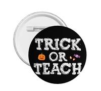 Spille per bottoni retrò per trucchi o insegnamenti di Halloween Divertenti per insegnanti di Halloween Distintivo rotondo Decorazione di Halloween Spille per decorazioni per borse di abbigliamento Ac