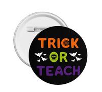 Spille per bottoni retrò per trucchi o insegnamenti di Halloween Divertenti per insegnanti di Halloween Distintivo rotondo Decorazione di Halloween Spille per decorazioni per borse di abbigliamento Ac