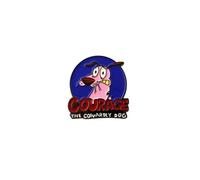 Spille per cani coraggio TV show coraggio codardo, spille in metallo per ragazze, donne e uomini, Zinco, Senza pietra