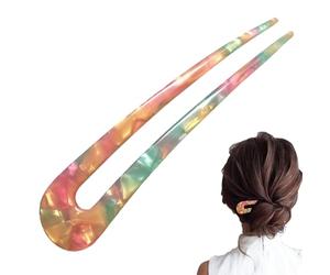 Spille Per Capelli A Forma Di U - Forcina Acrilico, Vintage Di Capelli | Grande E Forte Con Punta Curva Per Una Tenuta Sicura, Eleganti Spilli A Forma Di U Per Accessori