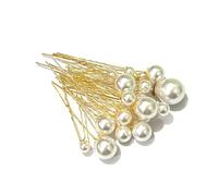 Spille per capelli a forma di U Grip per capelli, 18-90 pezzi forcine for capelli da sposa con perle, fermagli a forma di U for damigelle d'onore, accessori for capelli da donna(Gold,54 count (Pack of