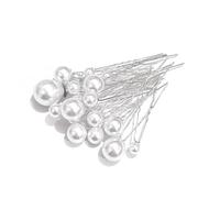 Spille per capelli a forma di U Grip per capelli, 36 forcine for capelli con perle, set di fermagli da sposa in oro/argento for matrimonio, sposa, damigella d'onore(Silver)