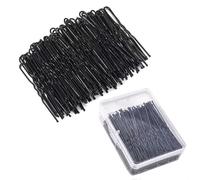 Spille per capelli a forma di U Grip per capelli, Forcine for capelli a forma di U con chignon neri, da 5,6 e 7 cm, for donne e ragazze, con scatola portaoggetti(7cm x 300 PCS)
