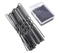 Spille per capelli a forma di U Grip per capelli, Forcine for capelli a forma di U con chignon ondulati, da 5, 6, 7 cm, for donne, ragazze, con scatola portaoggetti(6cm x 400 PCS)