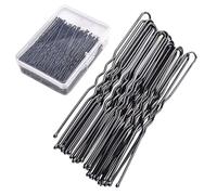 Spille per capelli a forma di U Grip per capelli, Forcine for capelli a forma di U ondulate, lunghe 5 cm, 300 pezzi, for donne, ragazze e barbieri, con scatola portaoggetti(5CM x 300PCS)