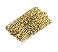 Spille per capelli a forma di U Grip per capelli, Forcine for capelli ondulate, da 5 cm, con chignon marrone, nero e oro, for donne e ragazze, con scatola portaoggetti(Gold,450 count (Pack of 1))