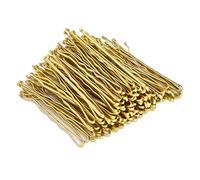 Spille per capelli a forma di U Grip per capelli, Forcine for capelli ondulate da 5 cm for donne e ragazze, riutilizzabili, invisibili e antiscivolo, con scatola portaoggetti(Gold,800 count (Pack of 1