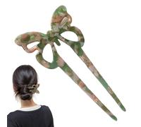 Spille per capelli vintage - Stick a forma di U acetato, due punte per punte | Strumenti per lo stile updo classico da donna, Elegant Twist Accessory Kit per acconciature di spessore