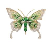 Spille Per Colletto Da Donna 1 pz Spille da colletto retrò for donna a farfalla eleganti bavero for accessori abito(Green)