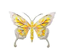 Spille Per Colletto Da Donna 1 pz Spille da colletto retrò for donna a farfalla eleganti bavero for accessori abito(Yellow)