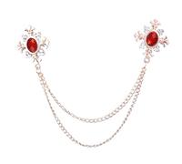 Spille Per Colletto Da Donna 2 Pezzi Spille Da Colletto For Donne Abito Retrò For Camicia Vintage Con Catena(Gold A)