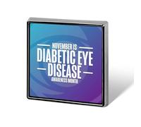 Spille per il mese della consapevolezza del diabete, spille quadrate, spille da bavero, bottoni smaltati, decorazioni per feste