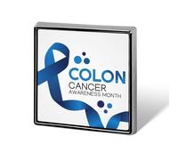 Spille per il mese della consapevolezza sul cancro al colon, spille quadrate, spille da bavero, bottoni smaltati, decorazioni per feste