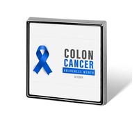 Spille per il mese della consapevolezza sul cancro al colon, spille quadrate, spille da bavero, bottoni smaltati, decorazioni per feste