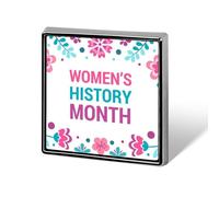 Spille per il mese della storia delle donne, spille quadrate, bottoni smaltati, decorazioni per feste
