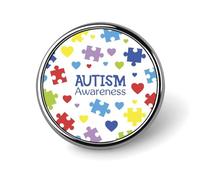 Spille per la consapevolezza dell'autismo, spille circolari per zaini e spille