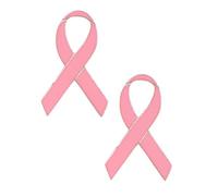 Spille per la sensibilizzazione sul cancro al seno, spilla in metallo per eventi di cancro al seno, 2 pezzi, perle e strass per artigianato, 2 pezzi rosa., 90