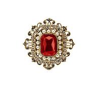 Spille per Le Donne, Wedding Spilla Retro Boemia Red Strass Spilla Elegante Fiore Partito per Le Donne Ragazze alla Moda e Popolare Attractive Design