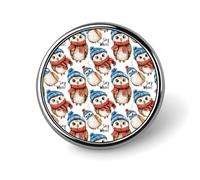 Spille per zaini, alla moda, per sciarpa, gufo, graziosa stampa, spilla rotonda per sublimazione, per abbigliamento, cappelli, decorazione, spilla da bavero a cerchio in metallo, accessorio per