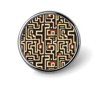 Spille per zaini, spilla rotonda alla moda con stampa mimetica labirinto, bottoni a sublimazione per abbigliamento, cappelli, decorazioni in metallo, spilla da bavero per uomo, accessorio per costumi