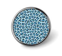 Spille per zaini, spilla rotonda con stampa leopardata blu alla moda, bottoni a sublimazione per abbigliamento, cappelli, decorazioni in metallo, spilla da bavero per uomo, accessorio per costumi
