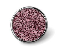 Spille per zaini, spilla rotonda con stampa leopardata rosa alla moda, bottoni a sublimazione per abbigliamento, decorazione per cappelli, spille da bavero in metallo per uomo accessorio per costumi