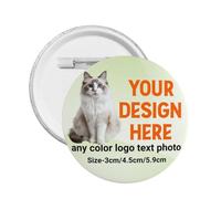 Spille personalizzabili, spille personalizzate con logo con foto e testo, per personalizzare il proprio badge per borse e vestiti