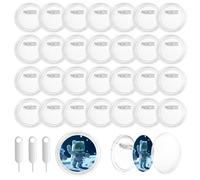 Spille Personalizzate, 31 Pz Spille Personalizzabili, Bottone Spille Fai Da Te, Spilla Distintivo Vuoto, Bottoni Badge Trasparenti, Spille Spillette Rotonde per Decorazione Artigianato, Ø 60 mm