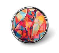 Spille personalizzate a forma di gatto, arte moderna, 1 pollice, spilla da colletto personalizzata, distintivo vintage per borse, cappelli, giacche, zaini, abiti, camicie, vestiti, decorazione, colle
