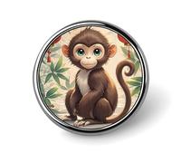 Spille personalizzate a forma di scimmia in stile cinese per zaini Spilla da bavero alla moda per abiti Spille per cappelli carini per donne e uomini divertente spilla per borsa divertente spilla