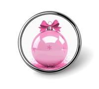 Spille personalizzate a sfera di Natale rosa per zaini Spilla da bavero alla moda per abiti Simpatici spille per cappelli per donne uomini divertente borsa distintivo pin cool spille vintage per