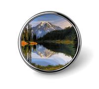 Spille personalizzate con immagini di montagne e laghi, 1 pollice, spilla da colletto personalizzata, distintivo vintage per borse, cappelli, giacche, zaini, abiti, camicie, vestiti, decorazione, col