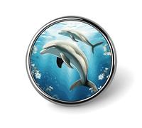 Spille personalizzate con la storia del delfino, 1 pollice, spilla da colletto personalizzata, distintivo vintage per borse, cappelli, giacche, zaini, abiti, camicie, vestiti, decorazione, collezione