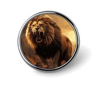 Spille personalizzate con leone ruggente arrabbiato da 1 pollice, spilla da colletto personalizzata, distintivo vintage per borse, cappelli, giacche, zaini, abiti, camicie, vestiti, decorazione, coll