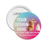 Spille personalizzate con logo con foto e testo, spille rotonde personalizzate per giacche, borse, cappelli, 3 misure