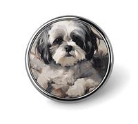 Spille personalizzate Shih Tzu da 1 pollice, spilla da colletto personalizzata, distintivo vintage per borse, cappelli, giacche, zaini, abiti, camicie, vestiti, decorazioni, collezione di gioielli, r