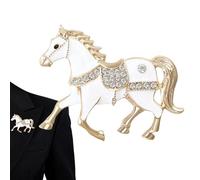 Spille Pony - Spille Da Cavallo Vintage, Da Cavallo Con Strass, Per Abbigliamento Vintage | Spilla Con Strass Animali Per Uomo, Per Uomo Donna Ragazzo Gioventù Adolescente Mog