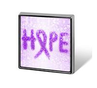 Spille quadrate con scritta "Io indosso il viola per la sensibilizzazione sulle overdose", spille da bavero, bottoni smaltati, decorazioni per feste