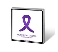 Spille quadrate per il mese della consapevolezza sull'Alzheimer e sul cervello, spille da bavero, bottoni smaltati, decorazioni per feste