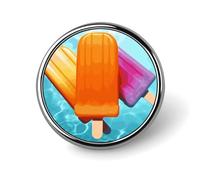 Spille rotonde a forma di ghiaccioli, spille per donne e uomini,borse, abiti, accessori