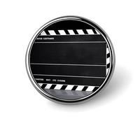 Spille rotonde, accessori per abiti, spille da bavero, spille da bavero classiche da film, spille vintage nere, regali per donne e uomini, souvenir