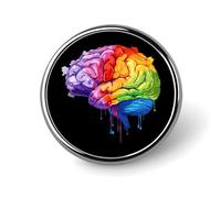 Spille rotonde arcobaleno per la consapevolezza dell'autismo e della neurodiversità, spille personalizzate, spille da bavero per la decorazione di indumenti