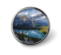 Spille rotonde con bottone alla moda del Parco Nazionale di Banff, spilla da bavero per cappelli, spille per donne e uomini,borse, abiti, accessori, spilla da bavero in m