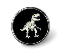 Spille rotonde con scheletri di dinosauri e altri animali, graziosi gioielli