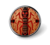 Spille rotonde da bavero per uomo e donna, con totem di formica, 2,5 cm, in smalto, in lega di alluminio, ideali per cappelli, giacche, zaini e abiti. Spille alla moda perfette come bomboniere e rega