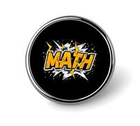 Spille rotonde divertenti per insegnanti di matematica, spille personalizzate da bavero per abbigliamento femminile e maschile.