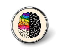Spille rotonde "Minds of All Kinds" per la sensibilizzazione sull'autismo, ideali per colletti eleganti e cappotti.