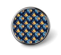 Spille rotonde per zaini, alla moda, con stampa a testa di leone blu, bottoni a sublimazione per abbigliamento, cappelli, decorazioni in metallo, spilla da bavero per uomo, accessorio per costumi