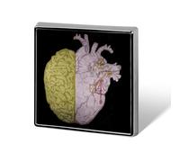 Spille smaltate a forma di cervello e cuore con bandiera della Città del Vaticano per zaini, cappelli, bottoni carini e divertenti, spille da bavero